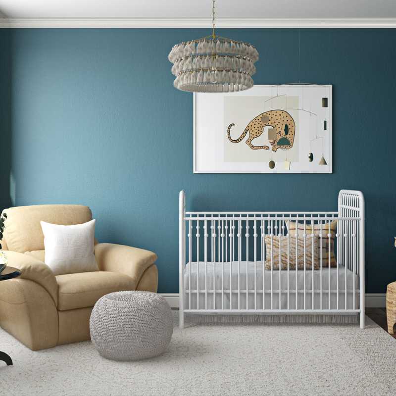 Contemporary, Eclectic Nursery Design by Havenly Interior Designer Sarah