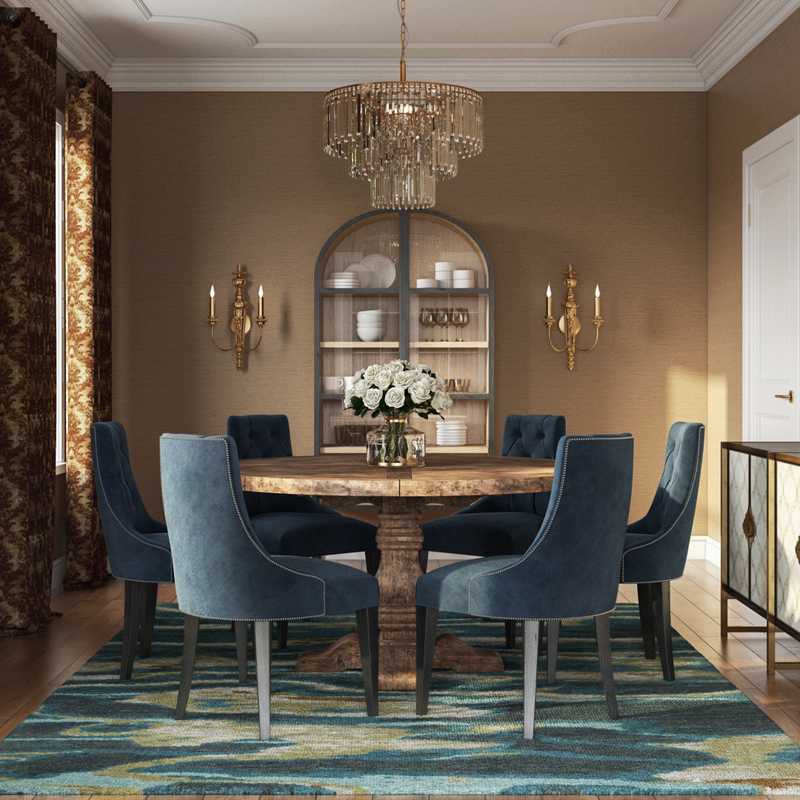 Glam Dining Room Design by Havenly Interior Designer Marcelo