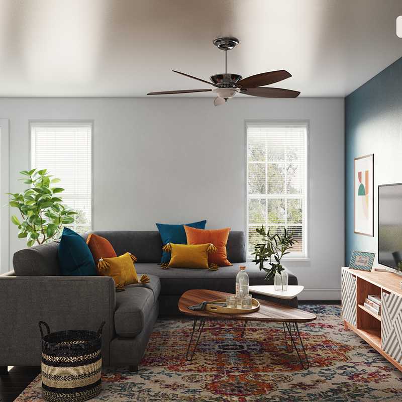 Midcentury Modern Living Room Design by Havenly Interior Designer Marlene