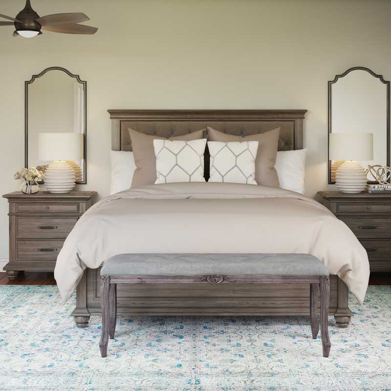 Bohemian, Farmhouse, Rustic, Transitional Bedroom Design by Havenly Interior Designer Christine