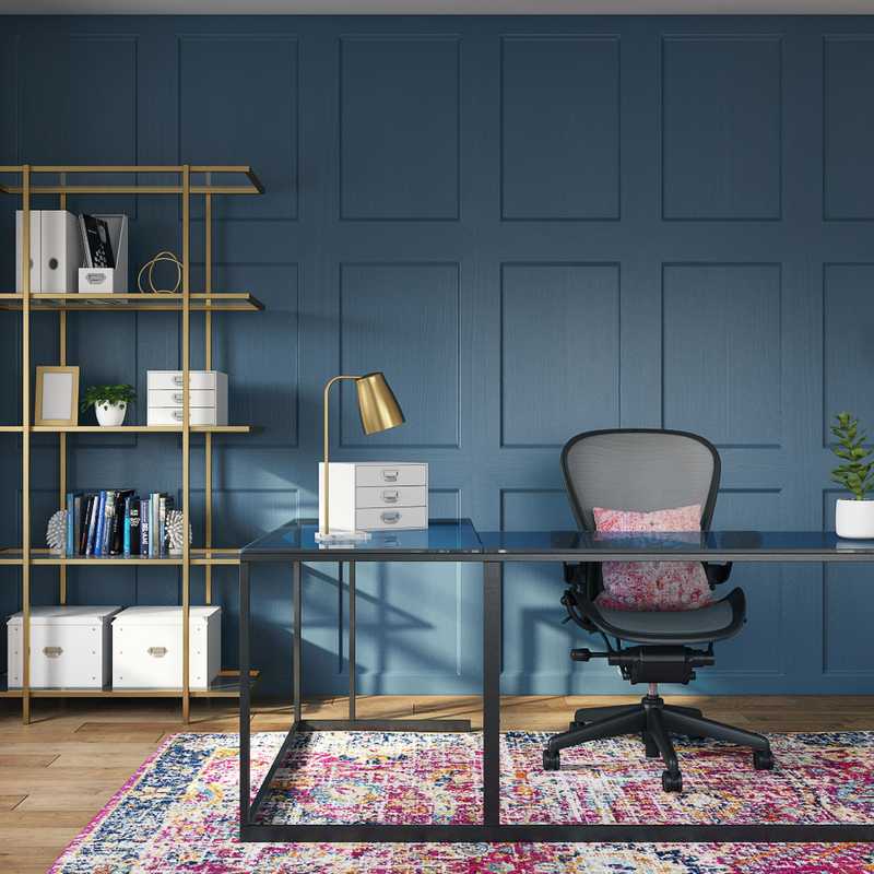 Preppy Office Design by Havenly Interior Designer Jennifer