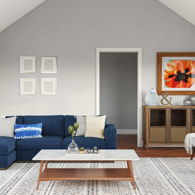 Modern, Eclectic, Transitional Living Room Design by Havenly Interior Designer Eva