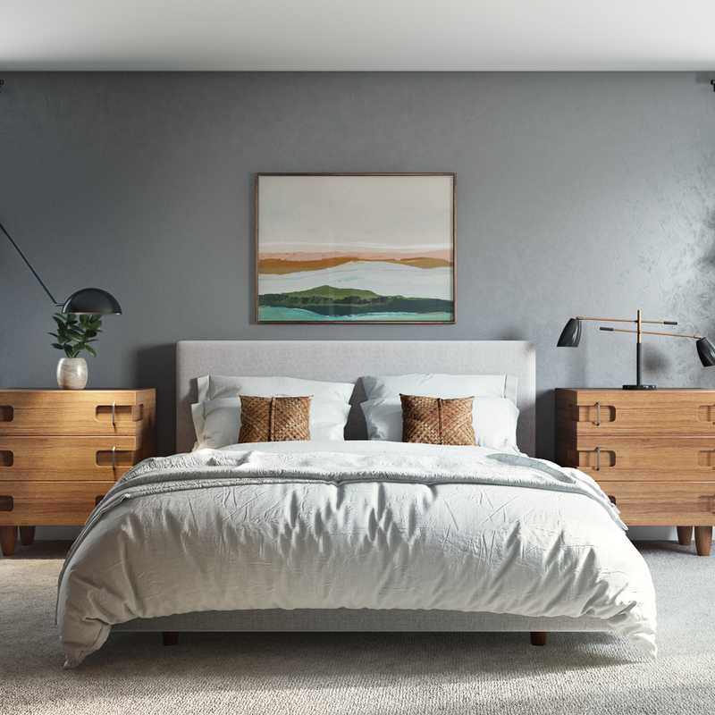 Contemporary, Midcentury Modern, Scandinavian Bedroom Design by Havenly Interior Designer Robyn