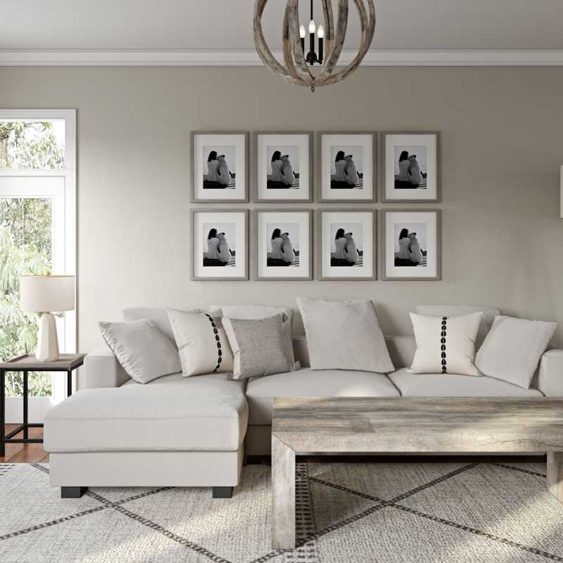 Contemporary, Bohemian, Midcentury Modern Living Room Design by Havenly Interior Designer Rocio