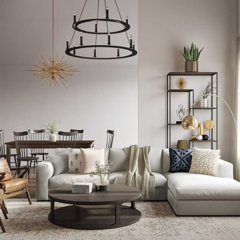 Modern, Minimal Living Room Design by Havenly Interior Designer Michelle