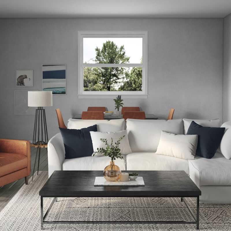 Bohemian, Minimal, Scandinavian Living Room Design by Havenly Interior Designer Lilly