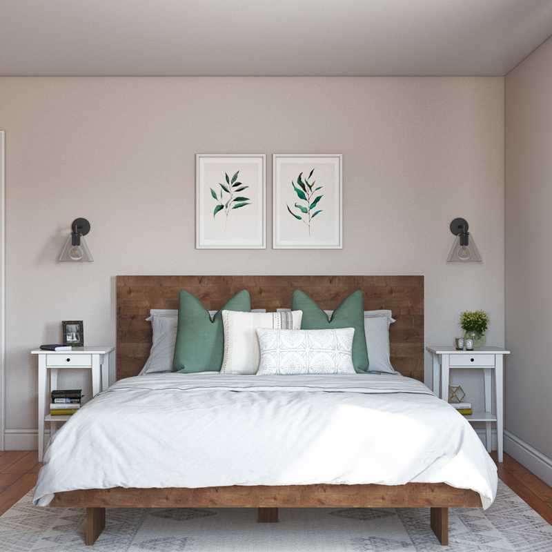 Transitional, Classic Contemporary Bedroom Design by Havenly Interior Designer Jodi