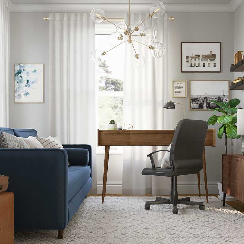 Bohemian Office Design by Havenly Interior Designer Samantha