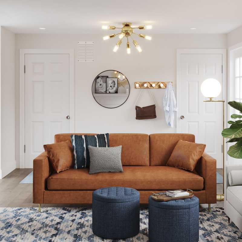 Eclectic, Bohemian, Global, Midcentury Modern Living Room Design by Havenly Interior Designer Essie