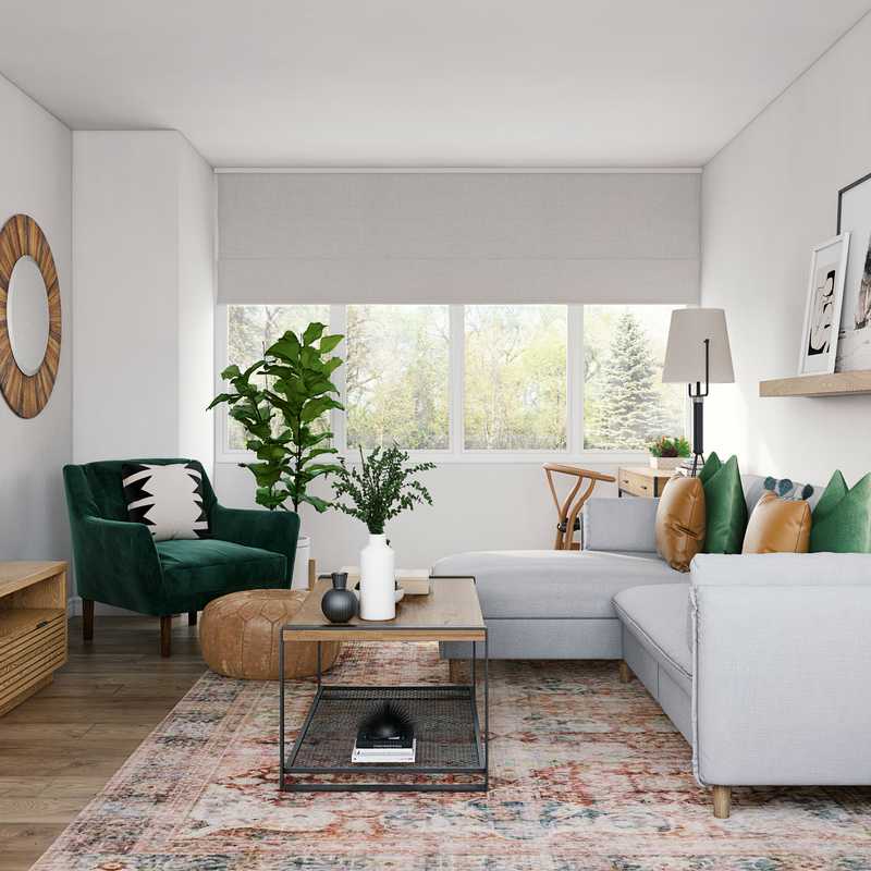 Contemporary, Eclectic, Bohemian Living Room Design by Havenly Interior Designer Melisa