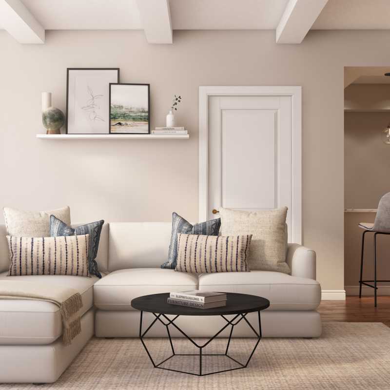 Eclectic, Bohemian, Midcentury Modern, Minimal Living Room Design by Havenly Interior Designer Karie