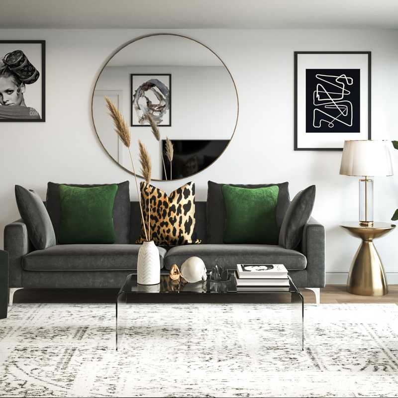 Modern, Glam Living Room Design by Havenly Interior Designer Brian