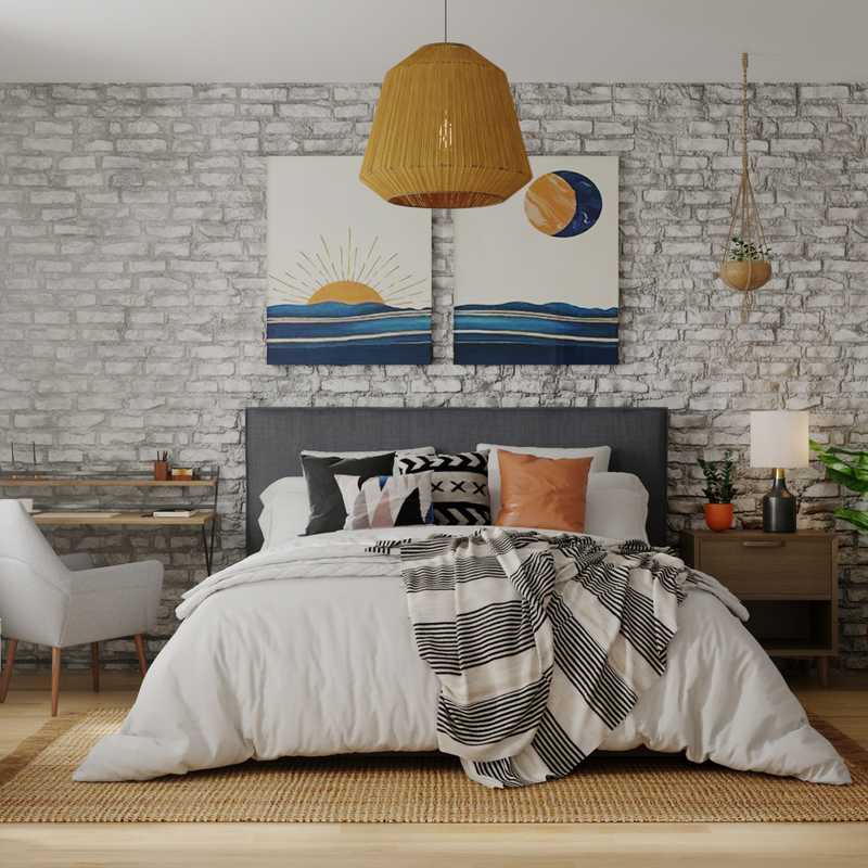 Modern, Bohemian, Global Bedroom Design by Havenly Interior Designer Cynthia