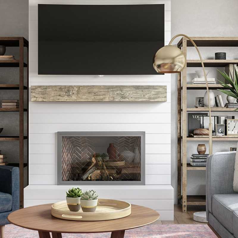 Midcentury Modern Living Room Design by Havenly Interior Designer Katie