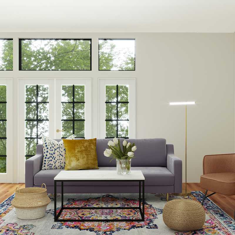 Modern, Bohemian Living Room Design by Havenly Interior Designer Monica