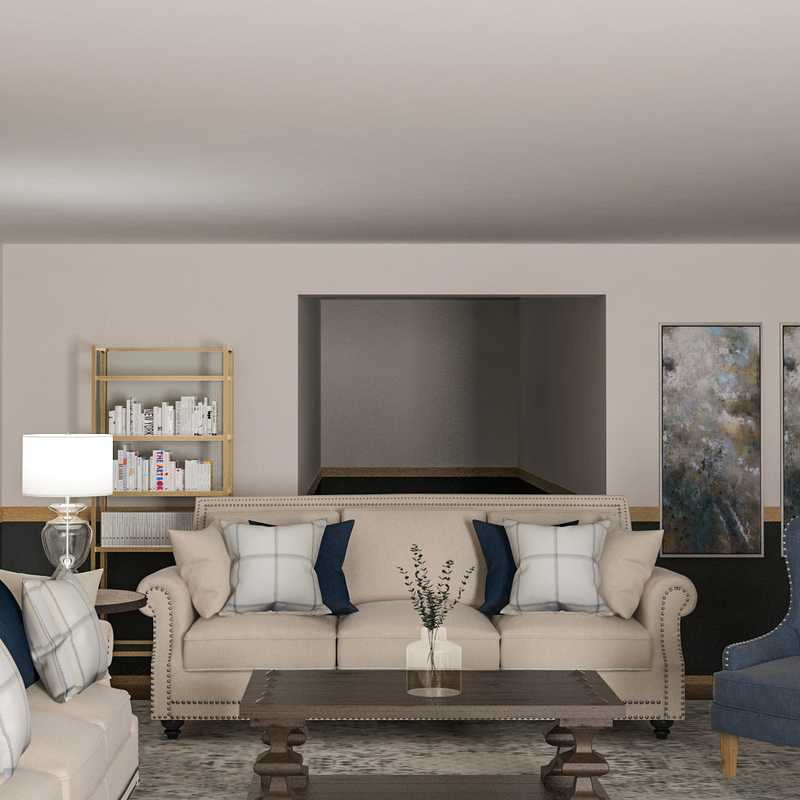 Contemporary, Classic Living Room Design by Havenly Interior Designer Paige