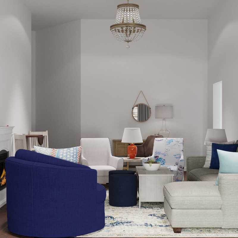 Contemporary, Coastal, Rustic Living Room Design by Havenly Interior Designer Melissa