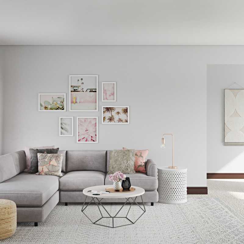 Bohemian, Glam Living Room Design by Havenly Interior Designer Alexandra