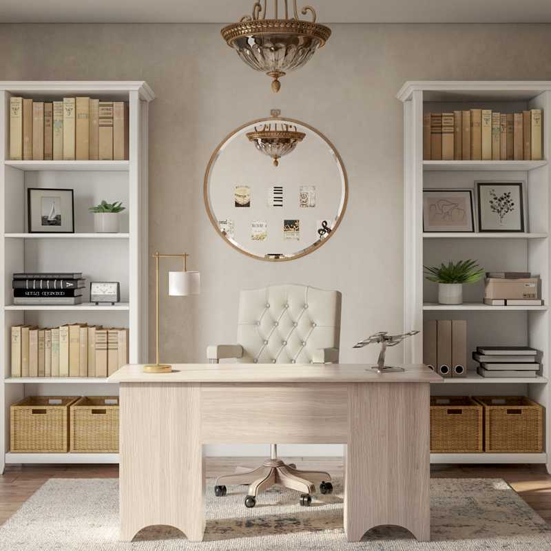 Contemporary, Classic, Traditional Office Design by Havenly Interior Designer Jennifer
