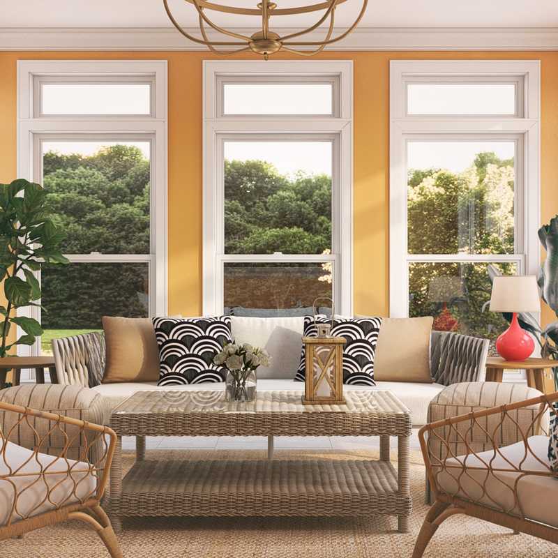 Coastal Living Room Design by Havenly Interior Designer Ingrid