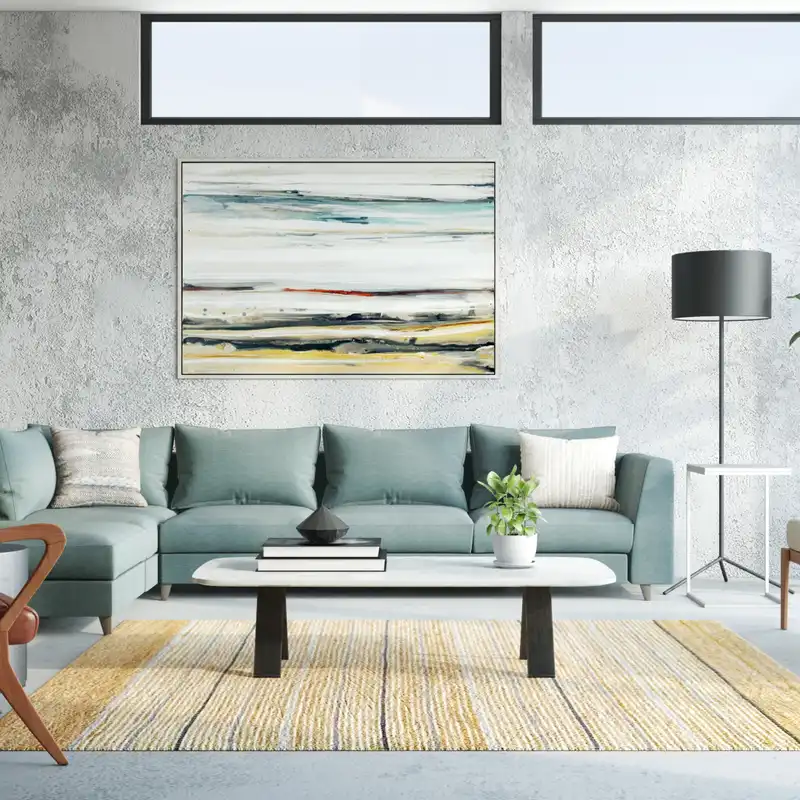 Midcentury Modern, Minimal Living Room Design by Havenly Interior Designer Sydney