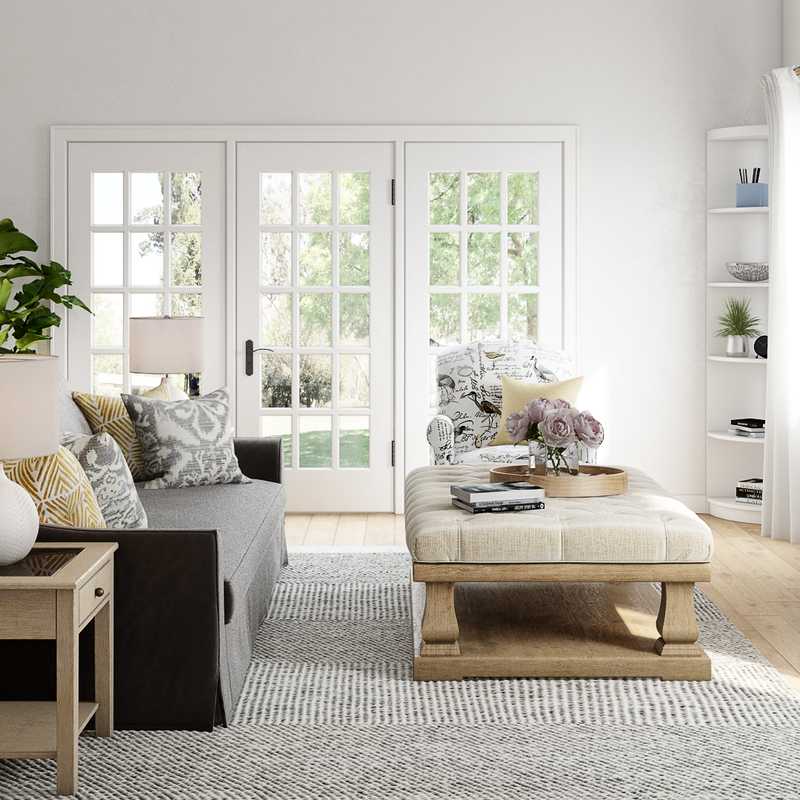 Farmhouse, Rustic Living Room Design by Havenly Interior Designer Andrea