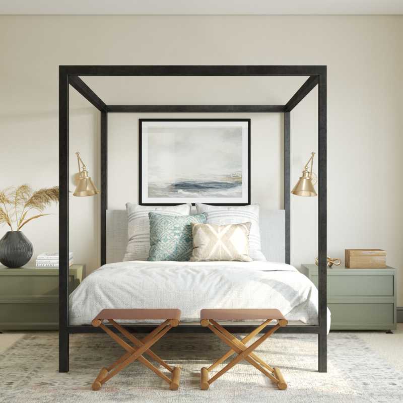 Modern, Eclectic Bedroom Design by Havenly Interior Designer Laura