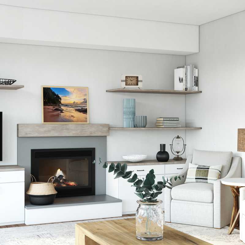 Modern, Minimal Living Room Design by Havenly Interior Designer Meghan