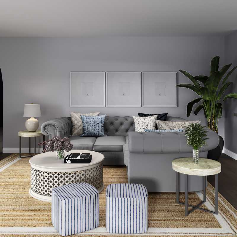 Classic, Coastal Living Room Design by Havenly Interior Designer Kelcy
