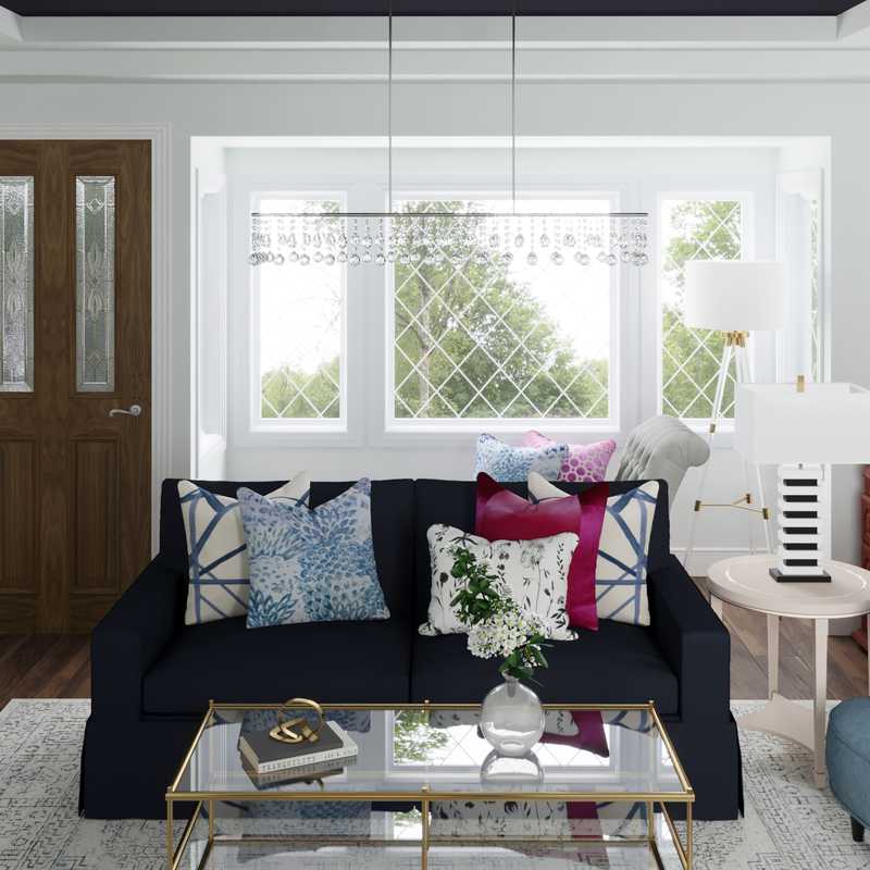 Contemporary, Glam Living Room Design by Havenly Interior Designer Caitlin