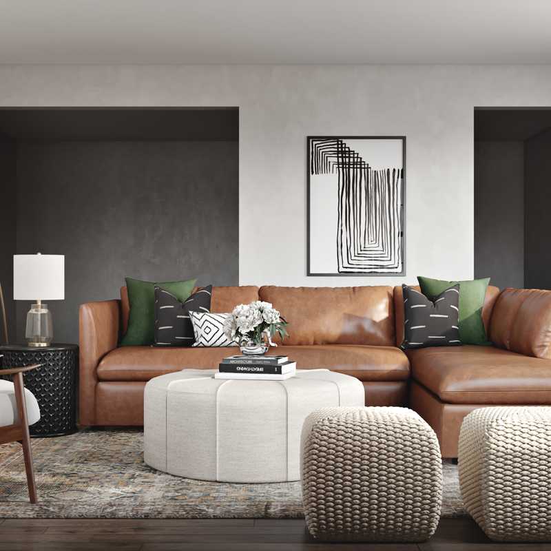 Midcentury Modern Living Room Design by Havenly Interior Designer Karen