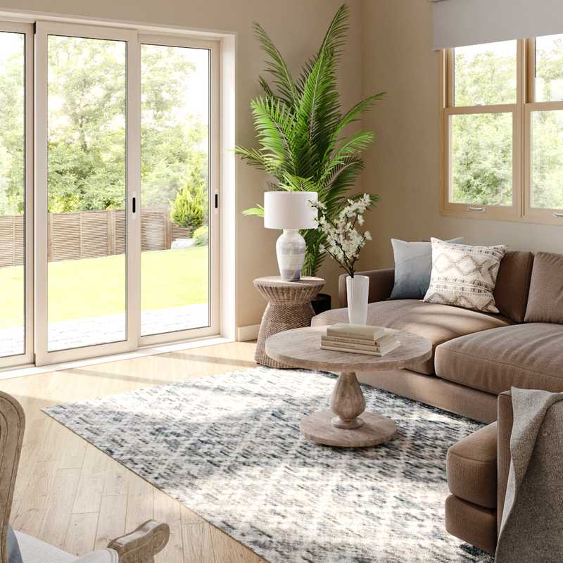 Coastal Living Room Design by Havenly Interior Designer James