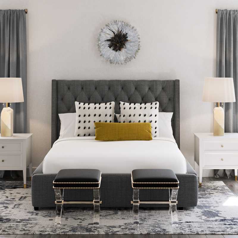 Contemporary, Glam, Transitional Bedroom Design by Havenly Interior Designer Victoria
