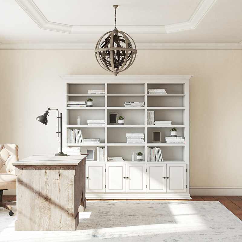Traditional, Rustic, Classic Contemporary Office Design by Havenly Interior Designer McKenzie