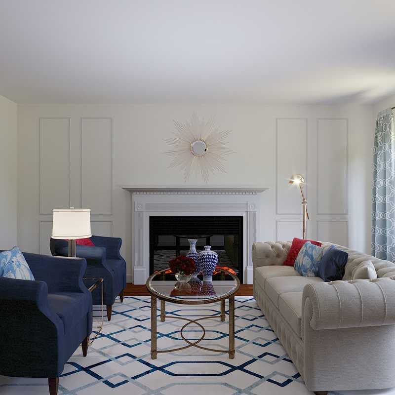 Contemporary, Classic Living Room Design by Havenly Interior Designer Jill