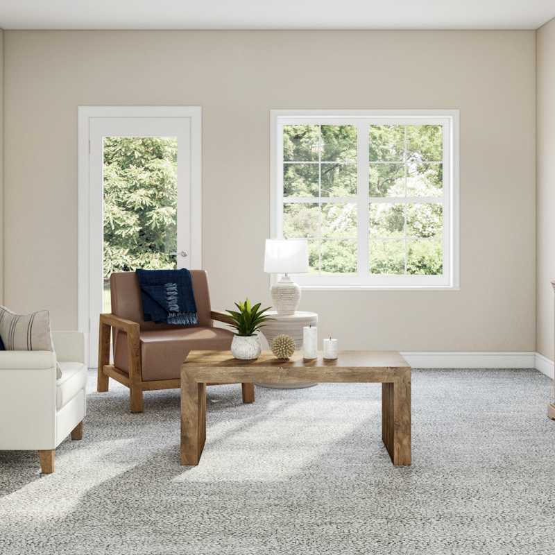 Modern, Bohemian, Midcentury Modern Living Room Design by Havenly Interior Designer Laura