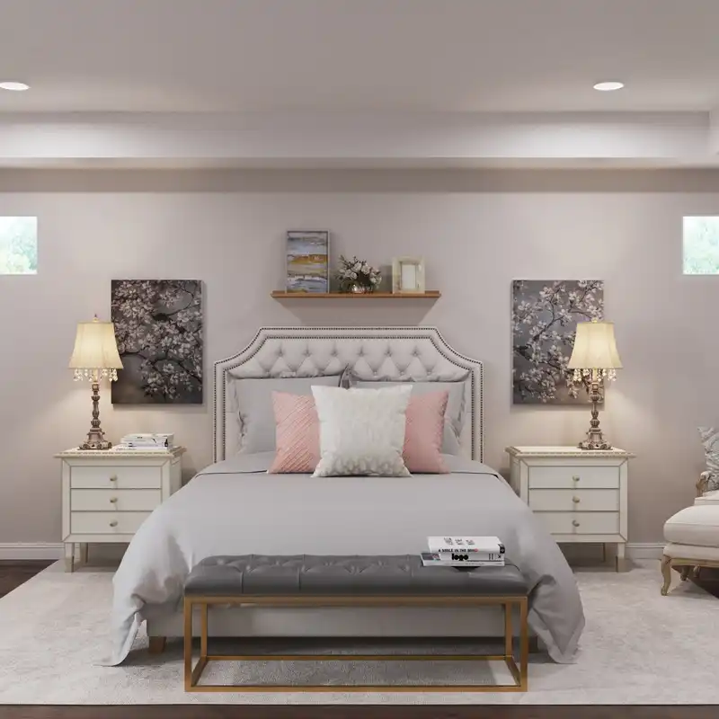 Glam Bedroom Design by Havenly Interior Designer Kacie