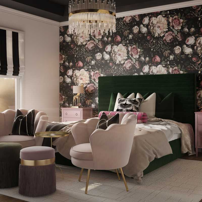 Eclectic, Glam Bedroom Design by Havenly Interior Designer Pradnya
