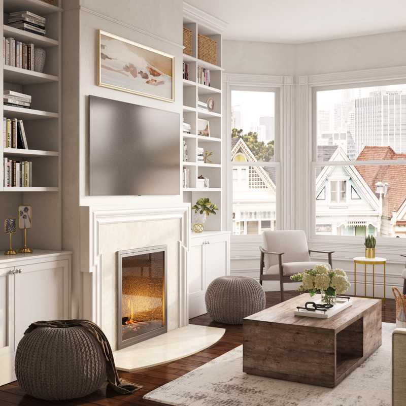 Classic, Transitional Living Room Design by Havenly Interior Designer Kacey