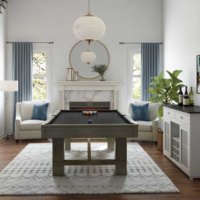 Farmhouse, Transitional Living Room Design by Havenly Interior Designer Tatiana