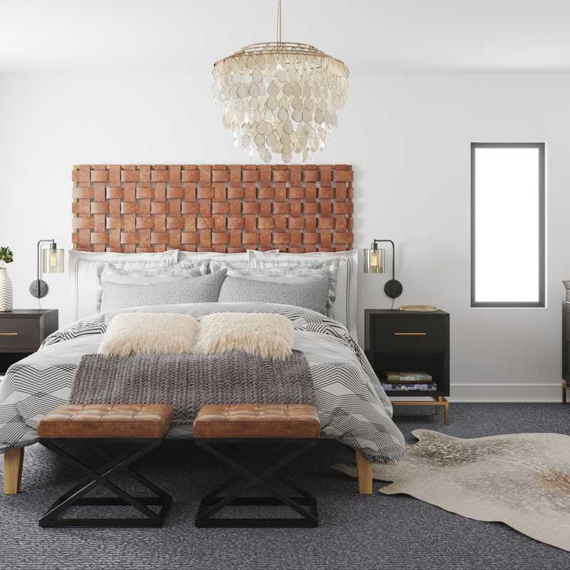 Modern, Glam, Farmhouse Bedroom Design by Havenly Interior Designer Robyn