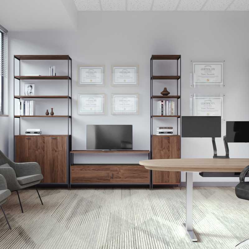 Contemporary, Midcentury Modern Office Design by Havenly Interior Designer Ayu