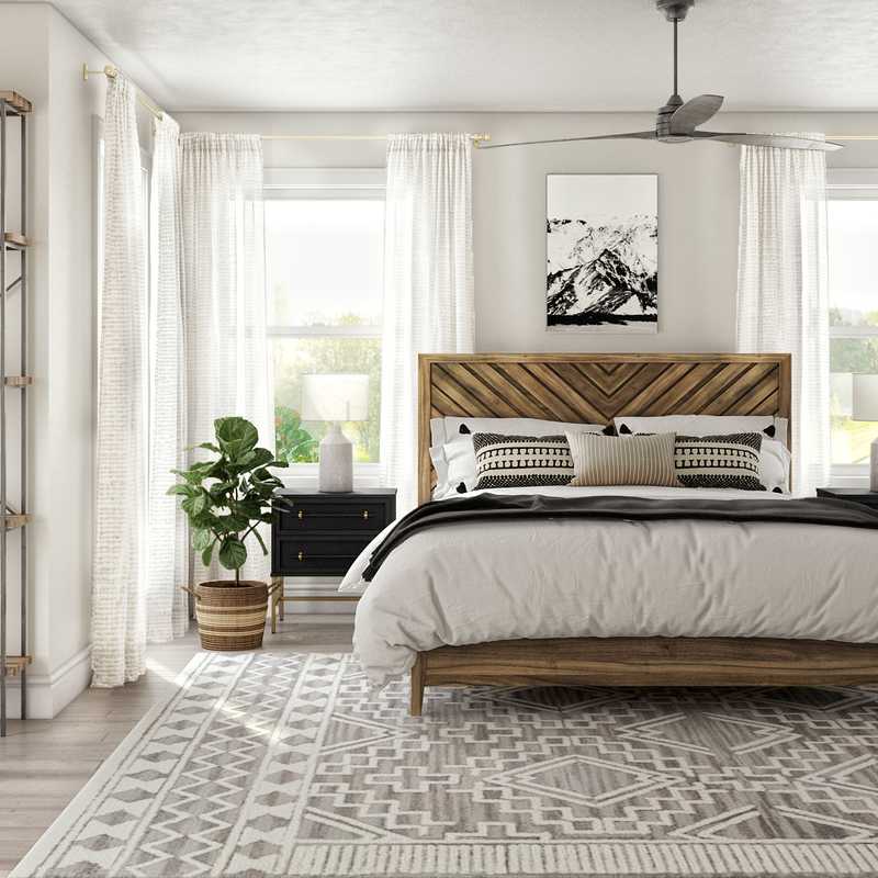 Modern, Rustic Bedroom Design by Havenly Interior Designer Whitney