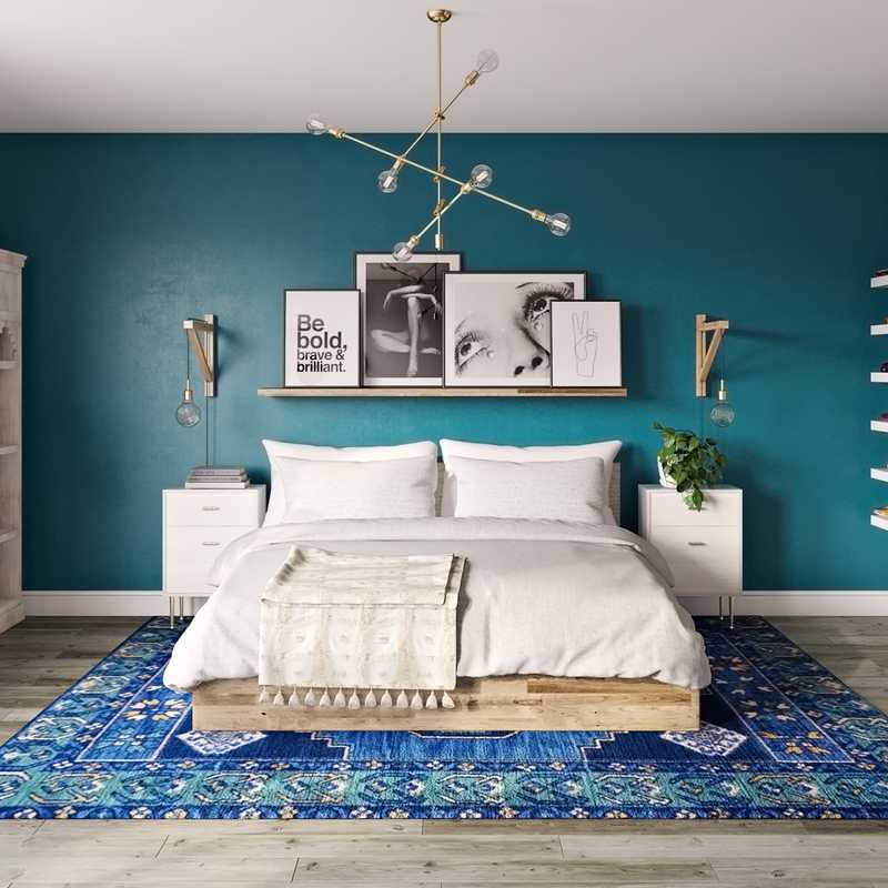 Bohemian, Global Bedroom Design by Havenly Interior Designer Leah