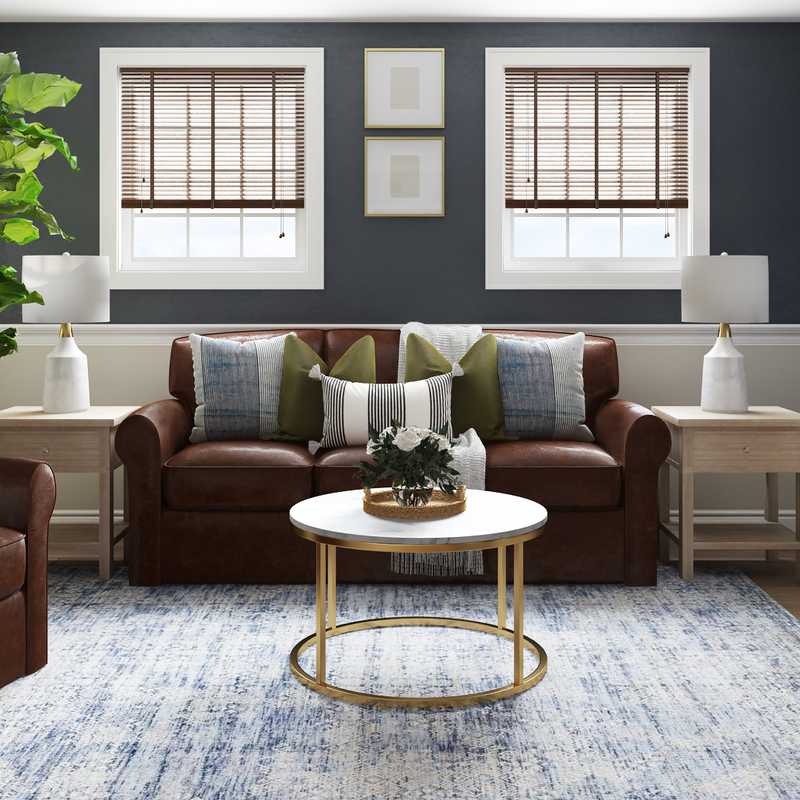Farmhouse, Transitional Living Room Design by Havenly Interior Designer Kaity