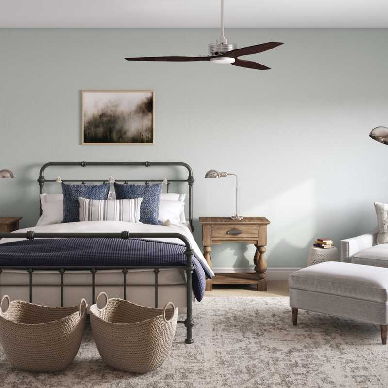 Modern, Rustic, Minimal Bedroom Design by Havenly Interior Designer Stephanie