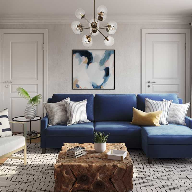 Contemporary, Classic, Glam Living Room Design by Havenly Interior Designer Amanda