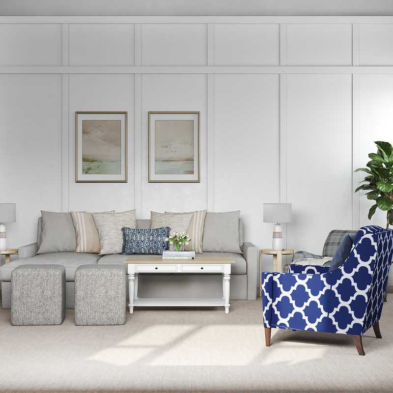 Classic Living Room Design by Havenly Interior Designer Karen