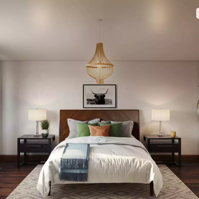 Midcentury Modern, Minimal Bedroom Design by Havenly Interior Designer Nicole