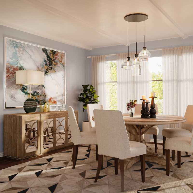 Traditional, Farmhouse Dining Room Design by Havenly Interior Designer Nina